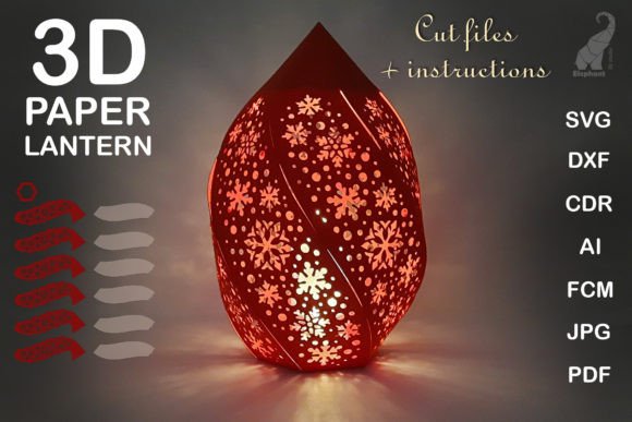 Download Christmas Paper Lantern SVG Cut Files - Premium Resources