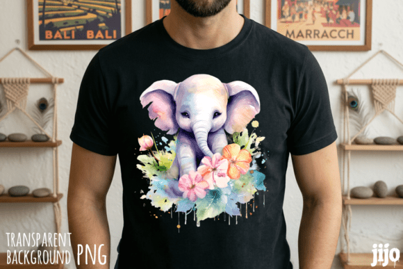 Download Elephant Flowers Watercolor Animal PNG - Watercolor animal png Collection