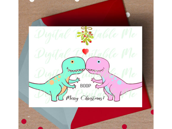 Download Dinosaur Christmas Card - Premium Resources