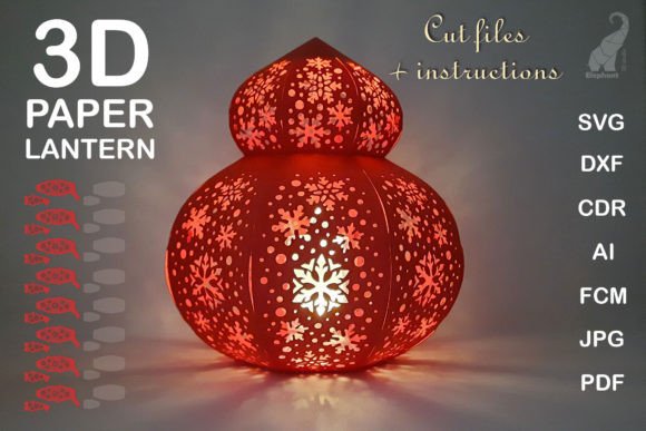 Download Snowflake Paper Lantern Svg Cut Files - Premium Resources